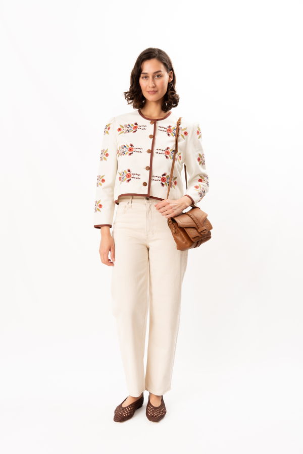Alix Of Bohemia Dorian Heirloom Flora Jacket - Off-White