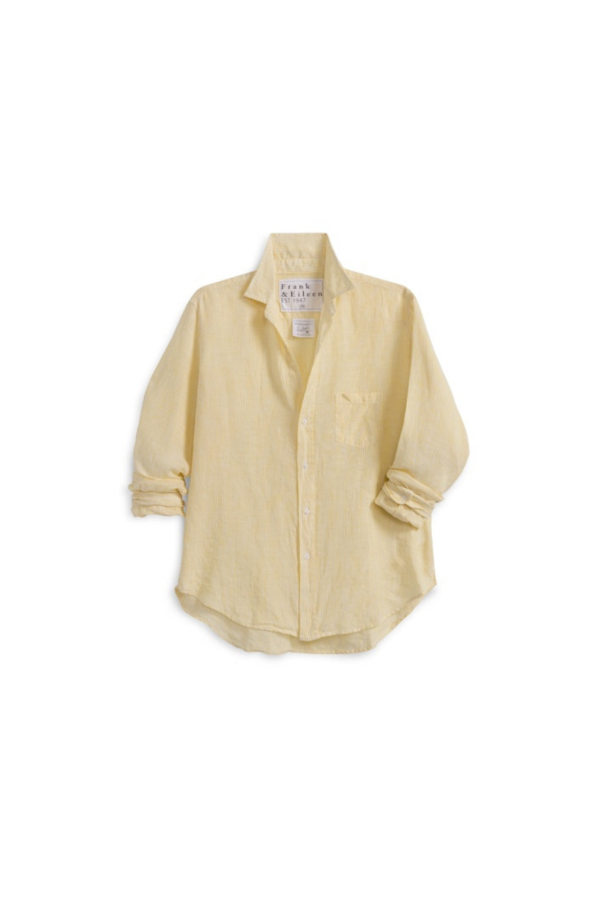 Frank & Eileen Eileen Relaxed Button-Up Shirt - Yellow Stripe