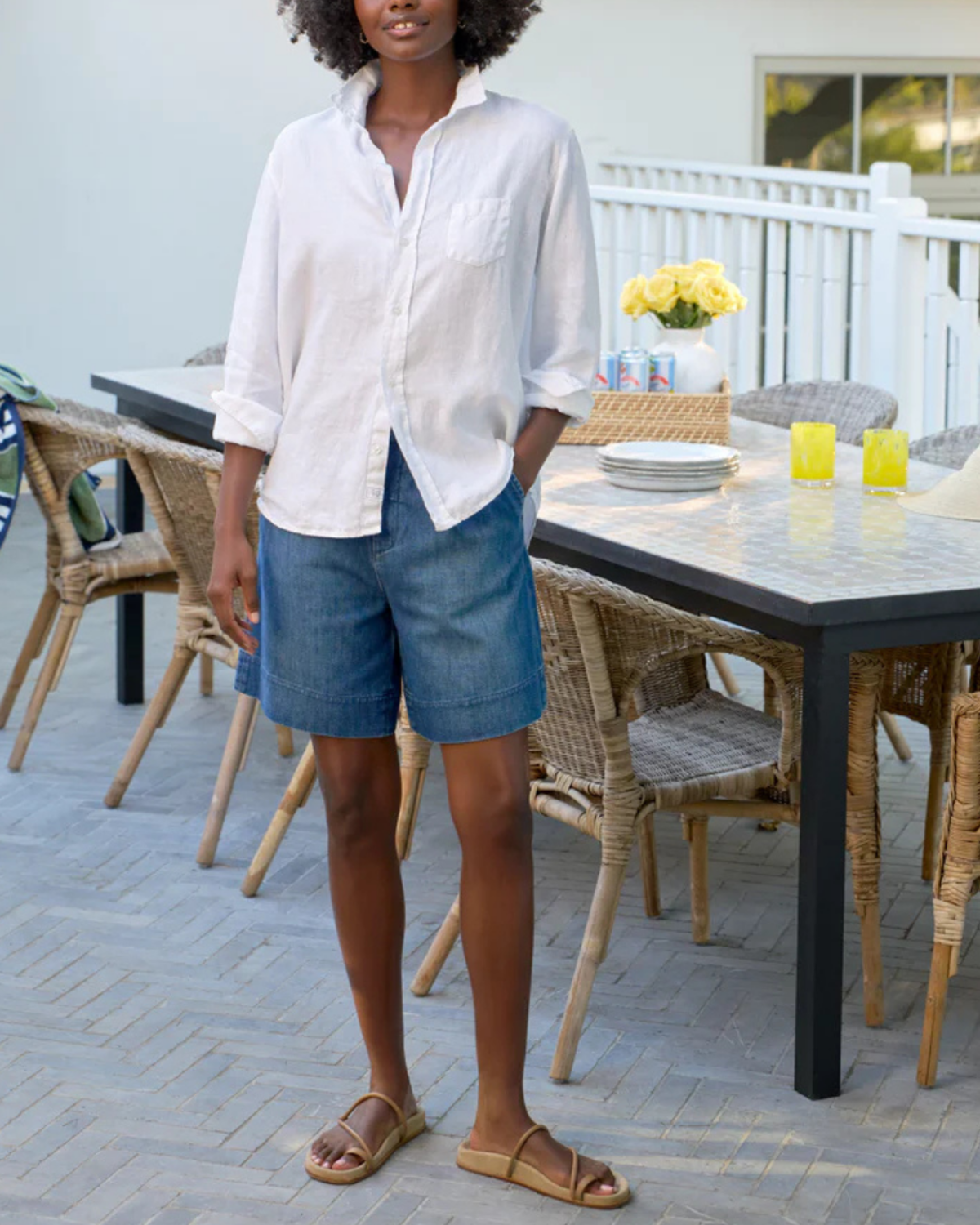 Frank & Eileen Eileen Relaxed Button-Up Shirt - White - Image 2 of 6