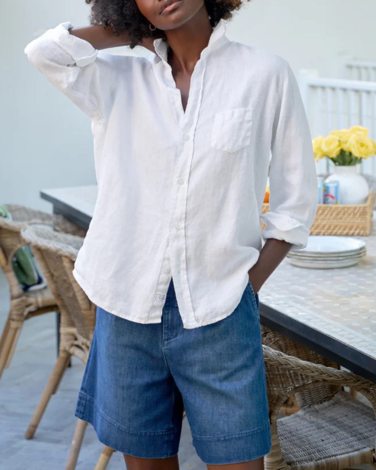 Frank & Eileen Eileen Relaxed Button-Up Shirt - White - Image 3 of 6