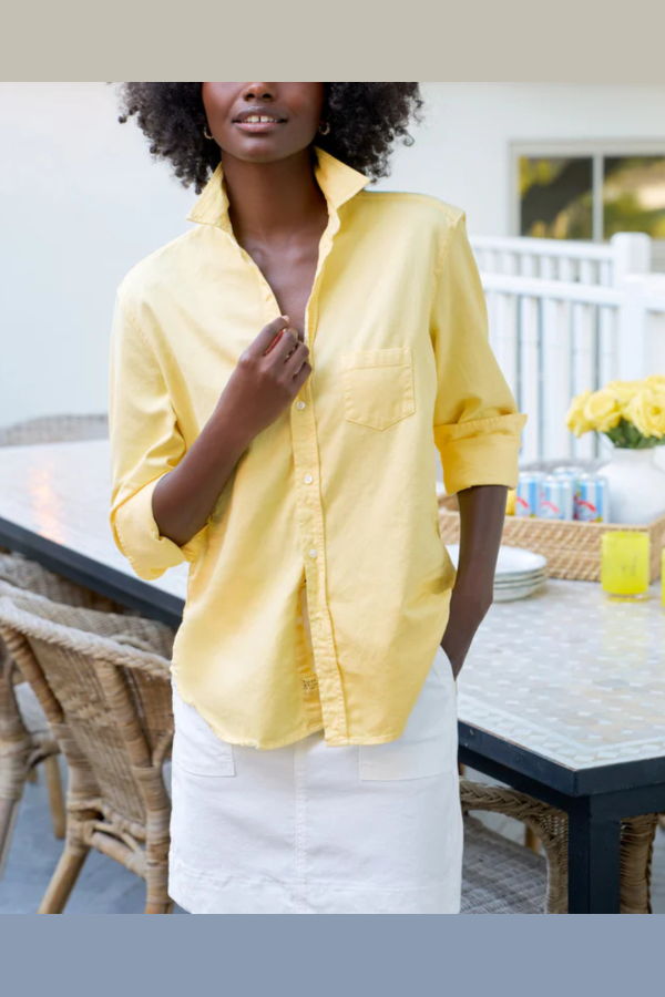 Frank & Eileen Eileen Relaxed Button-Up Shirt - Lemon Yellow