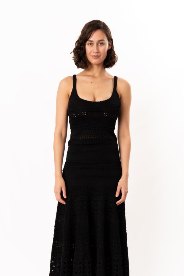 Ulla Johnson Esme Eyelet Knit Camisole - Black