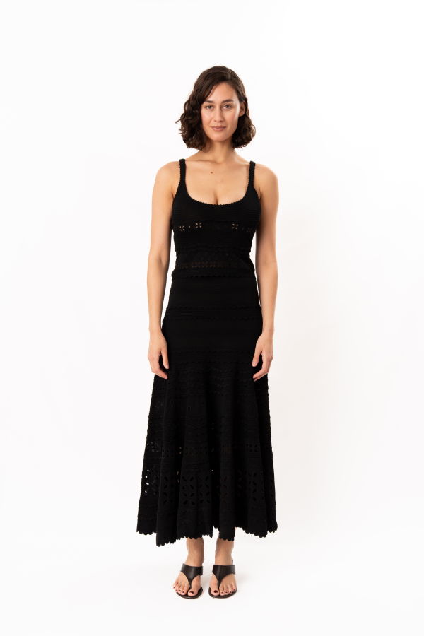 Ulla Johnson Esme Eyelet Knit Camisole - Black