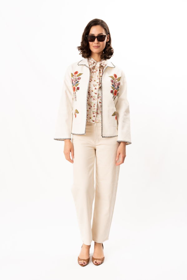 Alix Of Bohemia Francis Heirloom Flora Jacket - Off-White