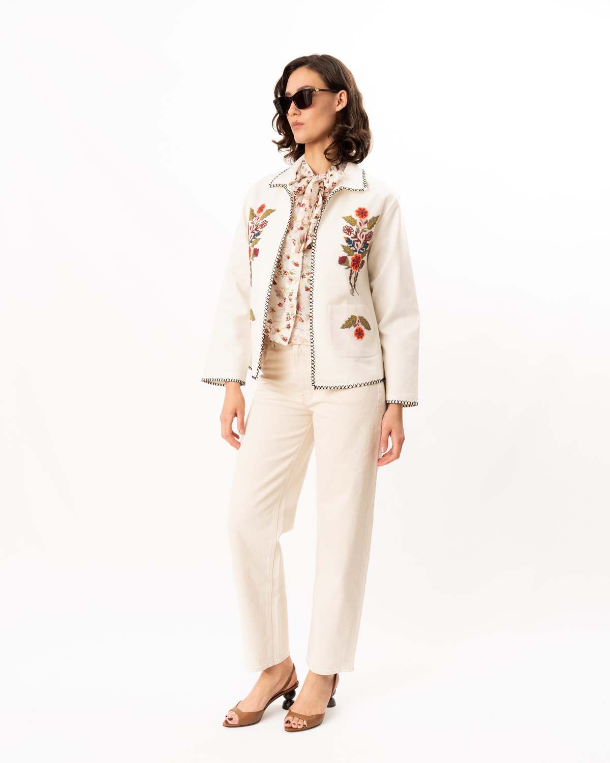 Alix Of Bohemia Francis Heirloom Flora Jacket - Off-White - Image 3 of 6