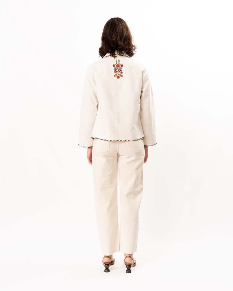 Alix Of Bohemia Francis Heirloom Flora Jacket - Off-White
