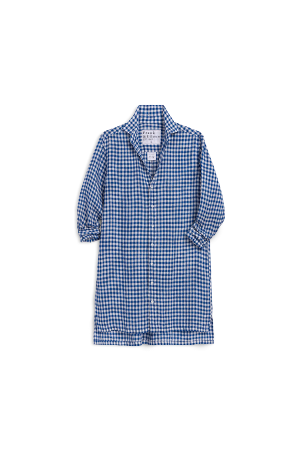 Frank & Eileen Hunter Step-Hem Shirtdress - Blue Check