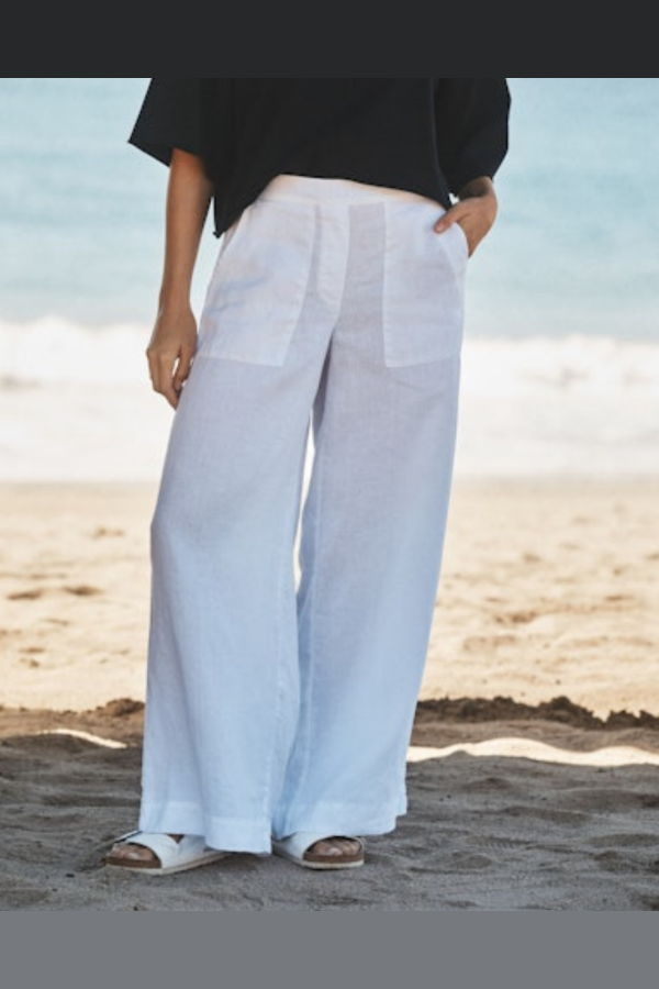 Frank & Eileen Madeline Patch Pocket Pull-On Pant - White