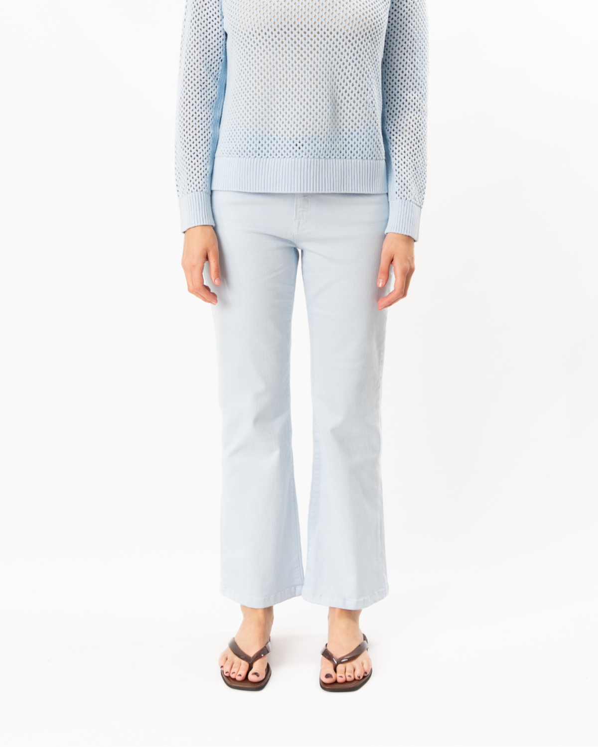 ELLIOTT LAUREN Mid Rise Straight Leg Jean - Blue - Image 1 of 5