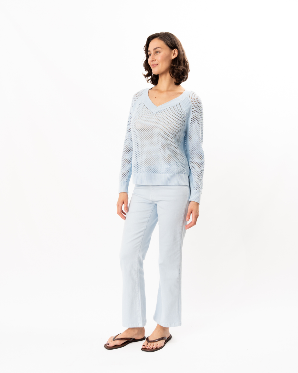 ELLIOTT LAUREN Mid Rise Straight Leg Jean - Blue - Image 3 of 5