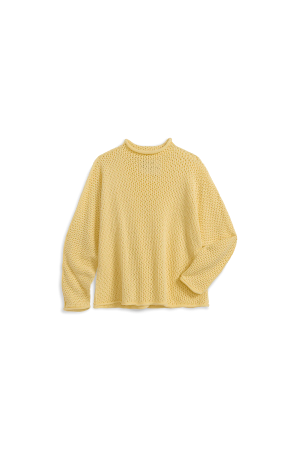 Frank & Eileen Monterey Pointelle Sweater - Lemon Yellow