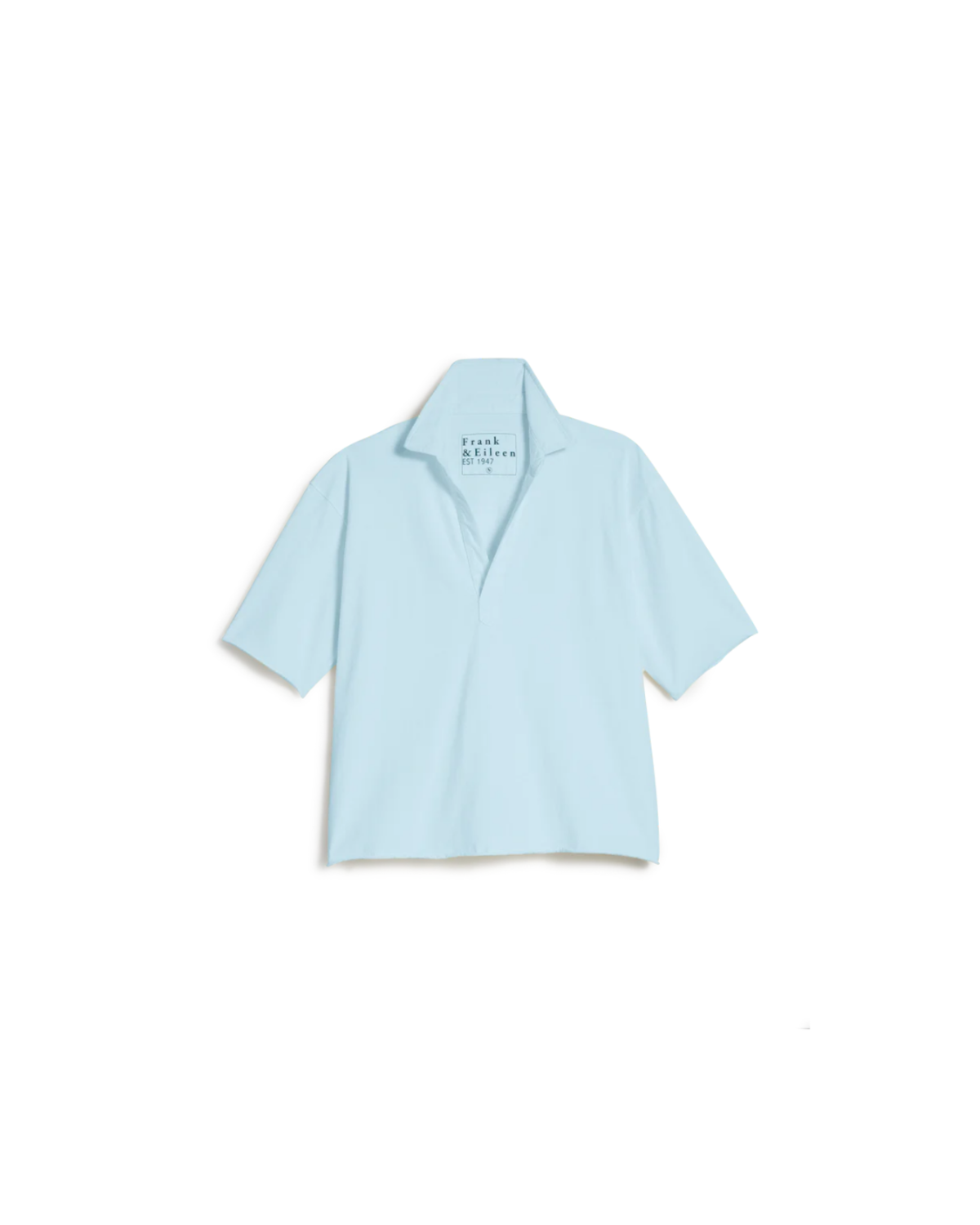 Frank & Eileen Patty Popover S/S Henley Top - Dive Blue - Image 1 of 4