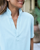 Frank & Eileen Patty Popover S/S Henley Top - Dive Blue - Thumbnail 3