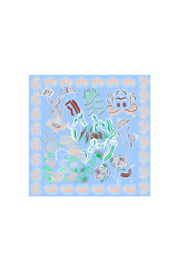 PETITJEAN PARIS Ribbon Scarf - Cabro D'or Baby Blue