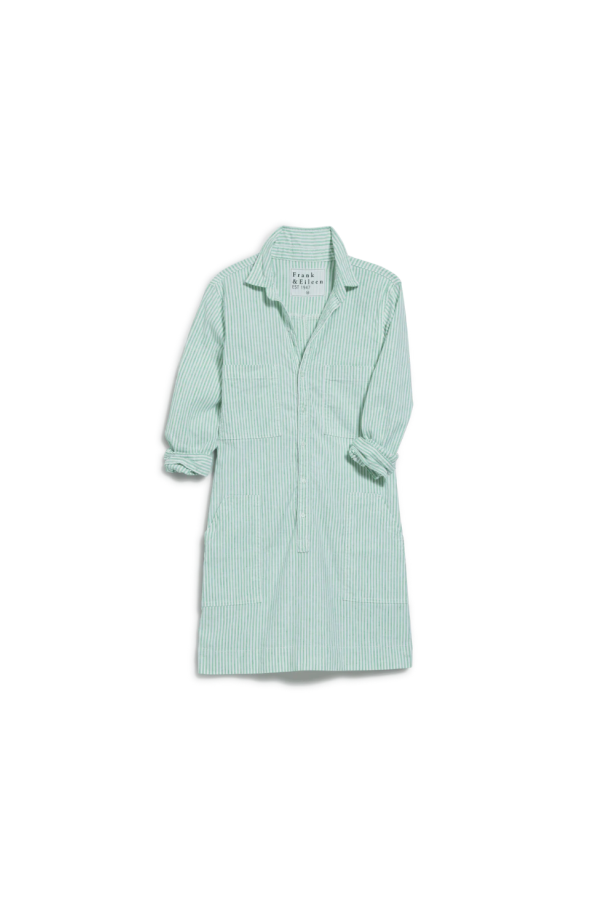 Frank & Eileen Southern Ireland Utility Dress - Lime Stripe
