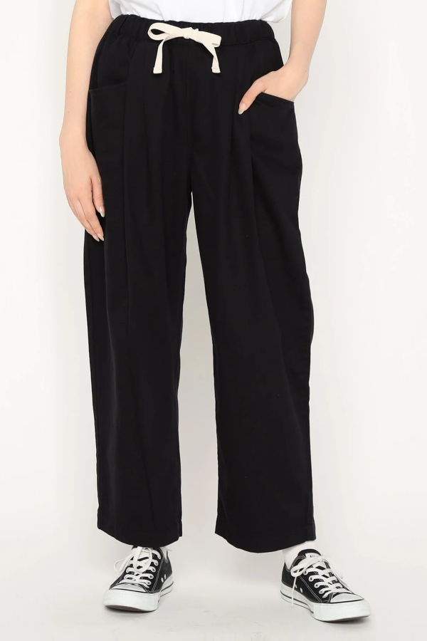 Danton Lightweight Twill 2tuck Easy Pants - Black