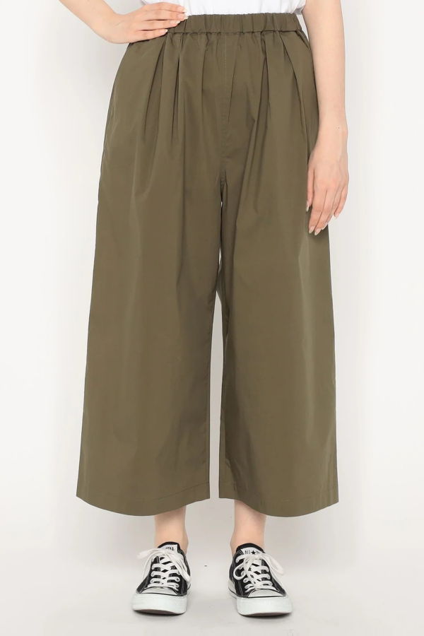 Danton Typewriter Cropped Wide Pants - Olive