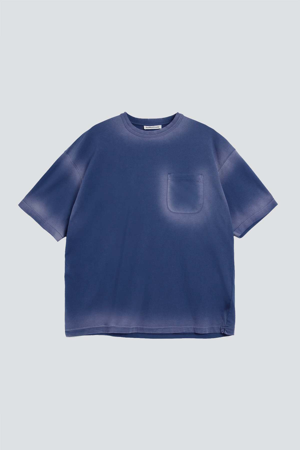 YMC Blue Triple Pocket T-Shirt - Image 2 of 7
