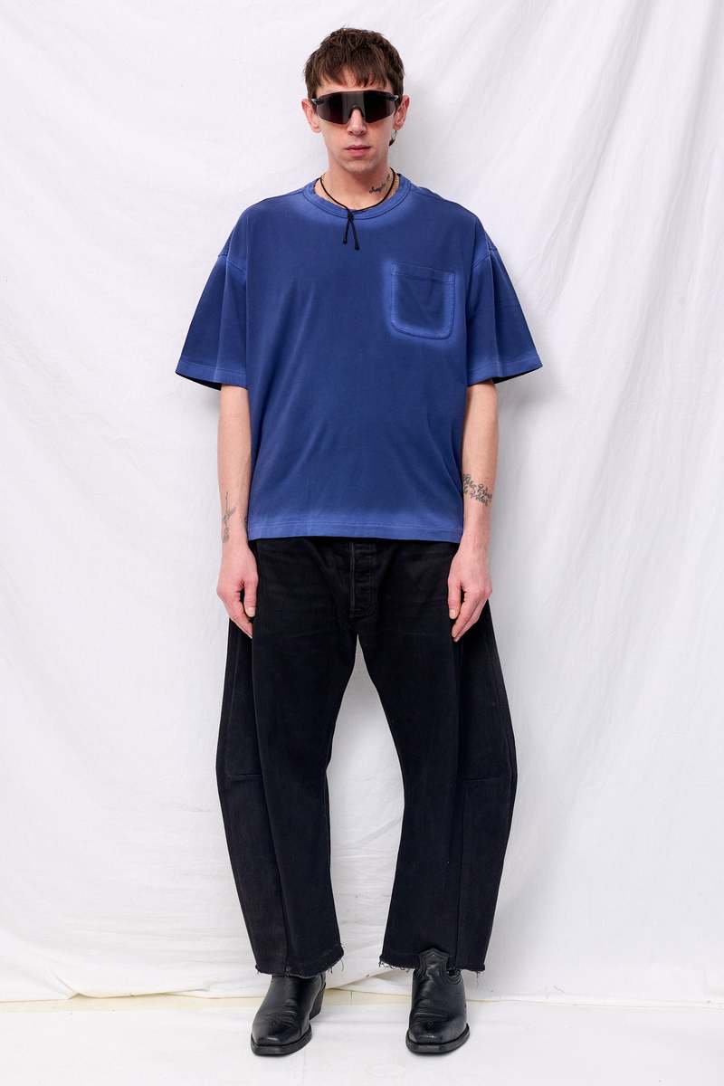 YMC Blue Triple Pocket T-Shirt