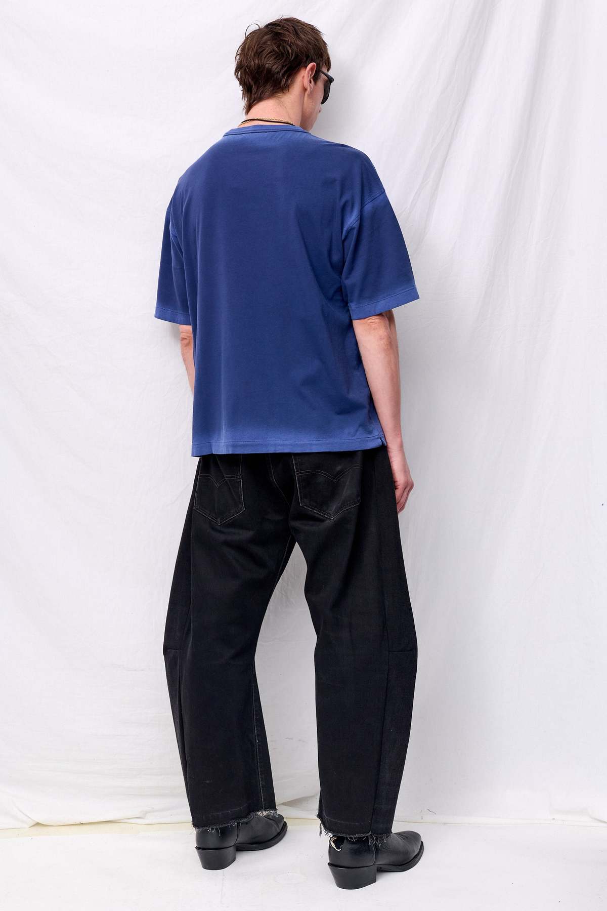 YMC Blue Triple Pocket T-Shirt - Image 7 of 7