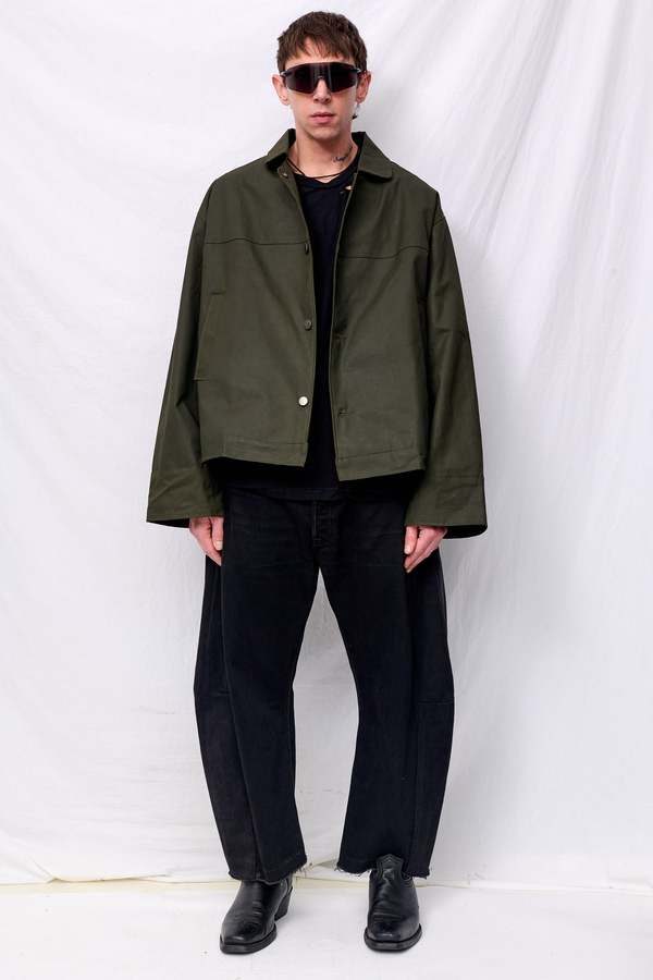 Assembly Green Wax Fireman Box Jacket