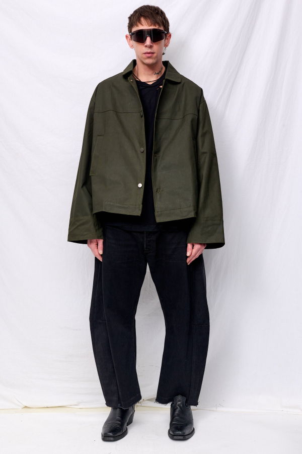 Assembly Green Wax Fireman Box Jacket