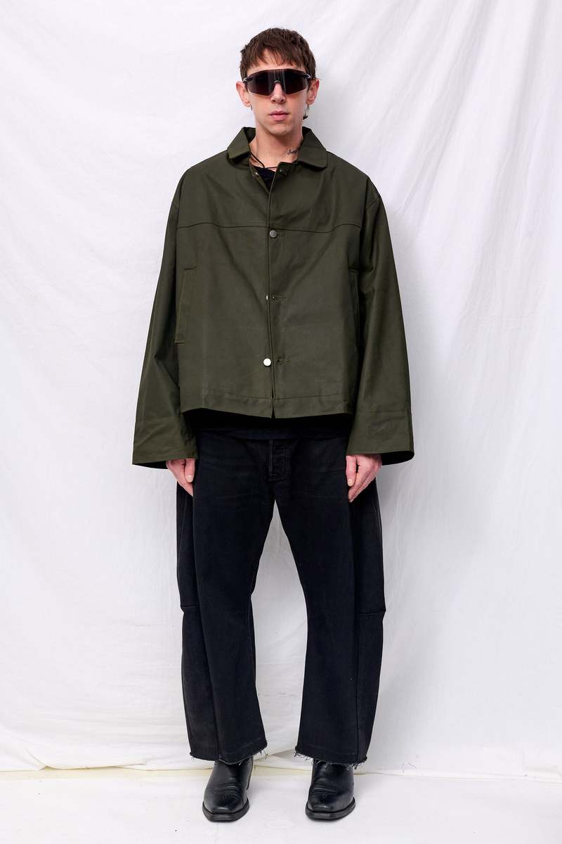 Assembly Green Wax Fireman Box Jacket