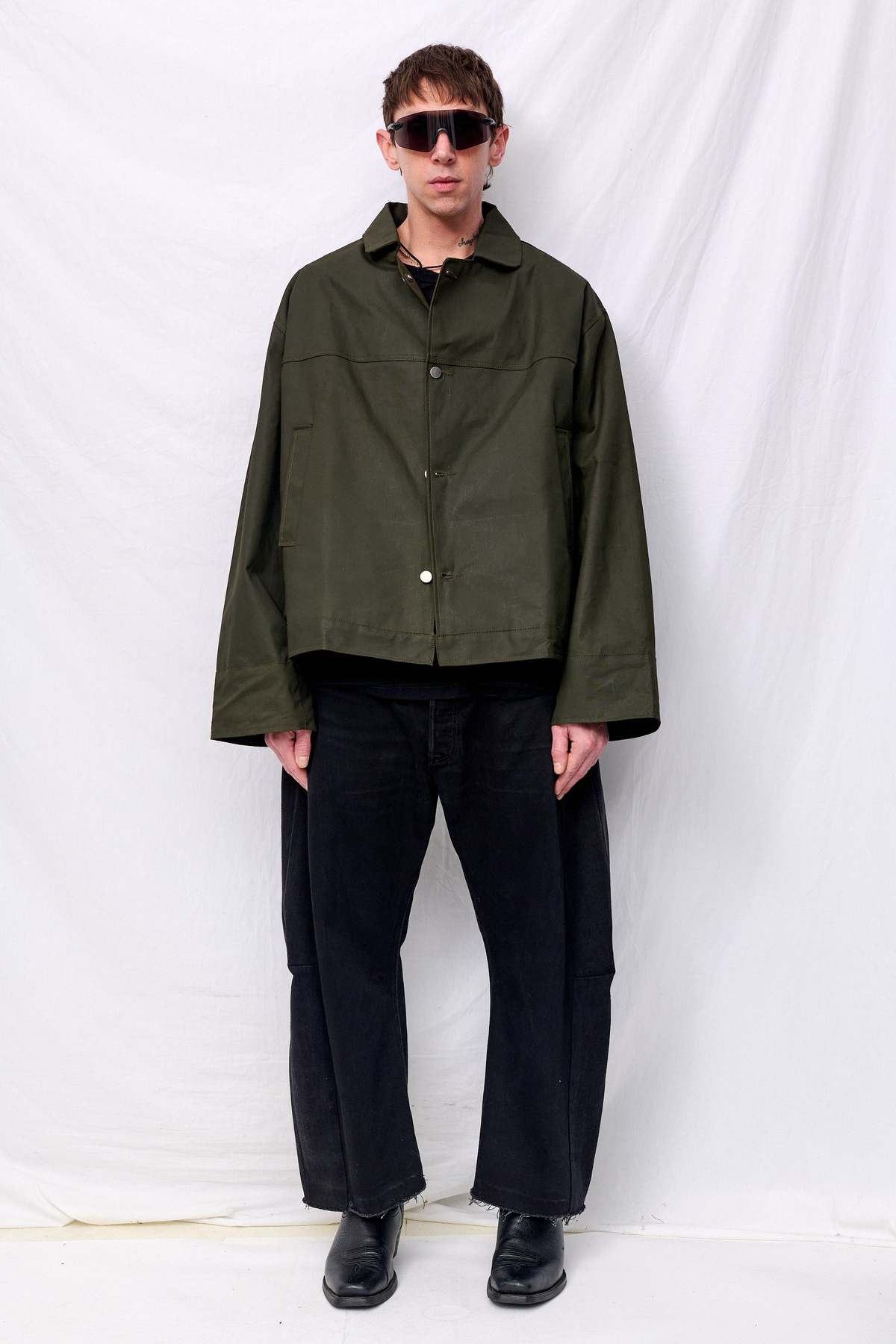 Assembly Green Wax Fireman Box Jacket - Image 4 of 12