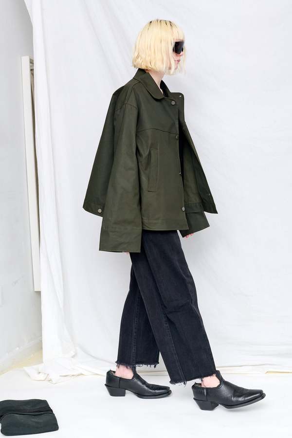 Assembly Green Wax Fireman Box Jacket