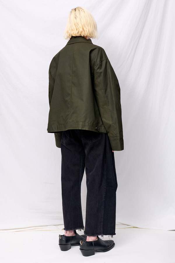 Assembly Green Wax Fireman Box Jacket