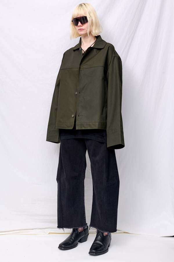 Assembly Green Wax Fireman Box Jacket