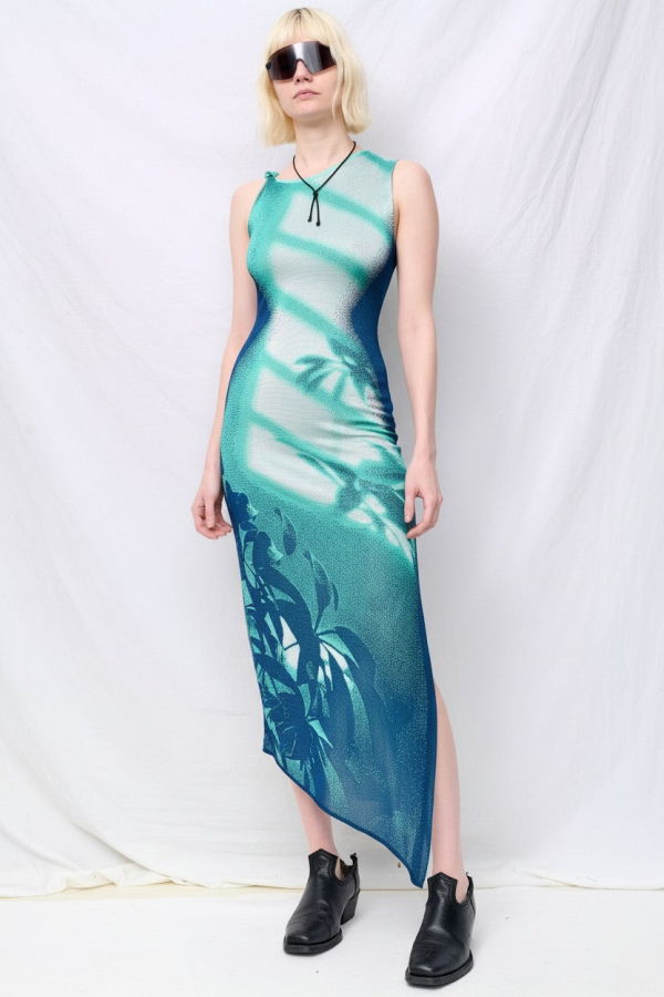 PH5 Turquoise Cedar Window Print Tank Dress