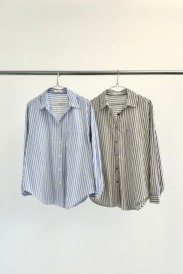 It Is Well L.A. Oversized Stripe Button Down Shirt