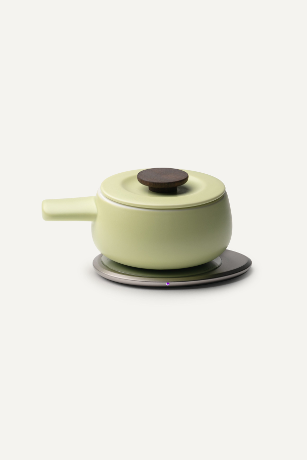 Ohom Inc Fondi Self-Heating Fondue Set - Verde Green