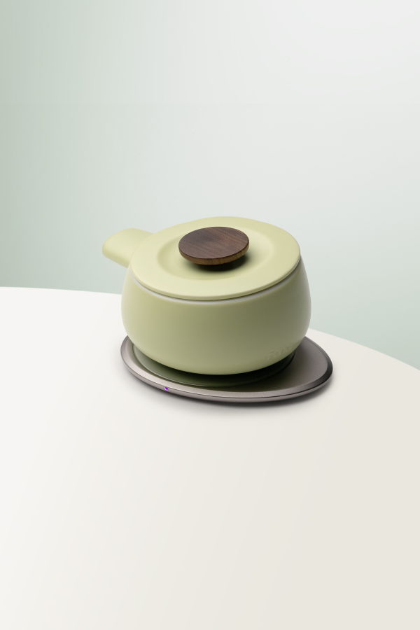 Ohom Inc Fondi Self-Heating Fondue Set - Verde Green