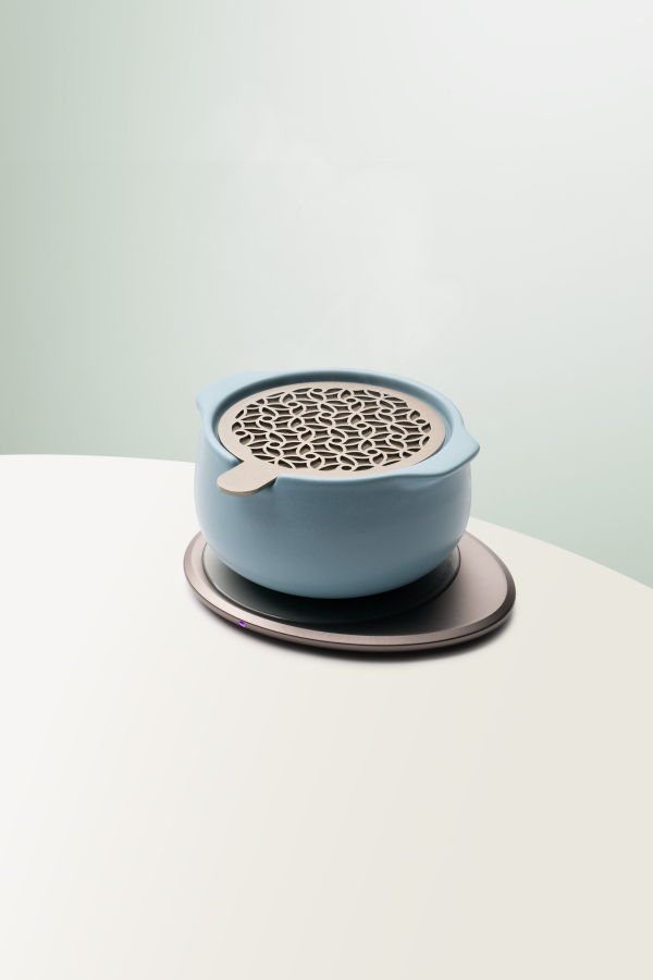 Ohom Inc Jun Self-heating Diffuser Set - Moonmist Blue