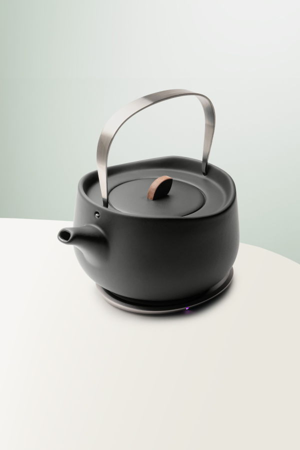 Ohom Inc Leiph Self-Heating Teapot Set - Inkstone Black