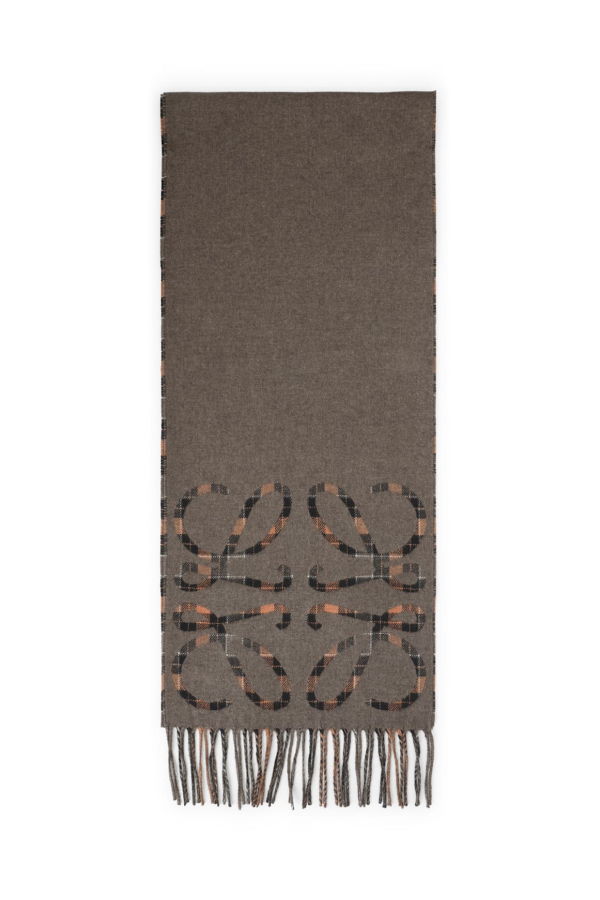 LOEWE 28x180 Anagram Scarf - Brown Multicolor