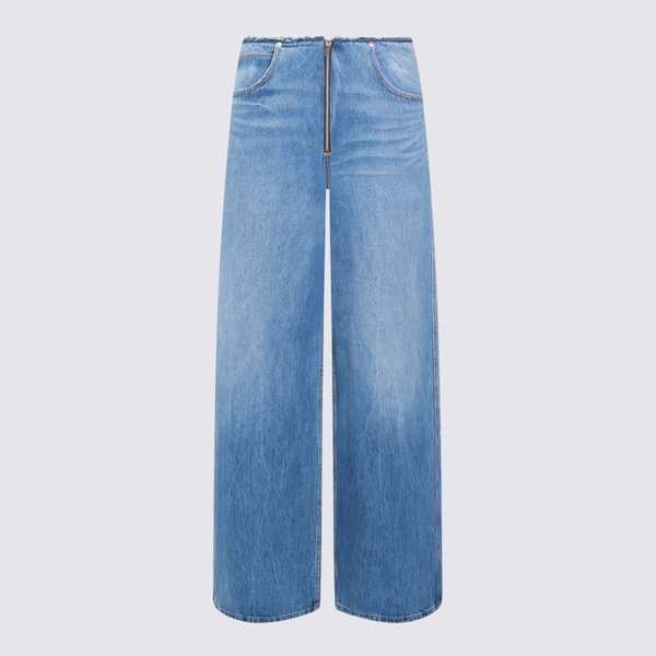 ALEXANDER WANG Vintage Marbled Blue Cotton Jeans - Vintage Marbled Blue