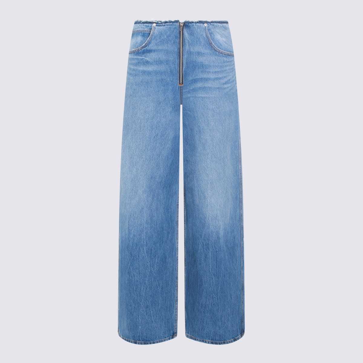 ALEXANDER WANG Vintage Marbled Blue Cotton Jeans - Vintage Marbled Blue - Image 1 of 3