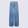 ALEXANDER WANG Vintage Marbled Blue Cotton Jeans - Vintage Marbled Blue - Thumbnail 2