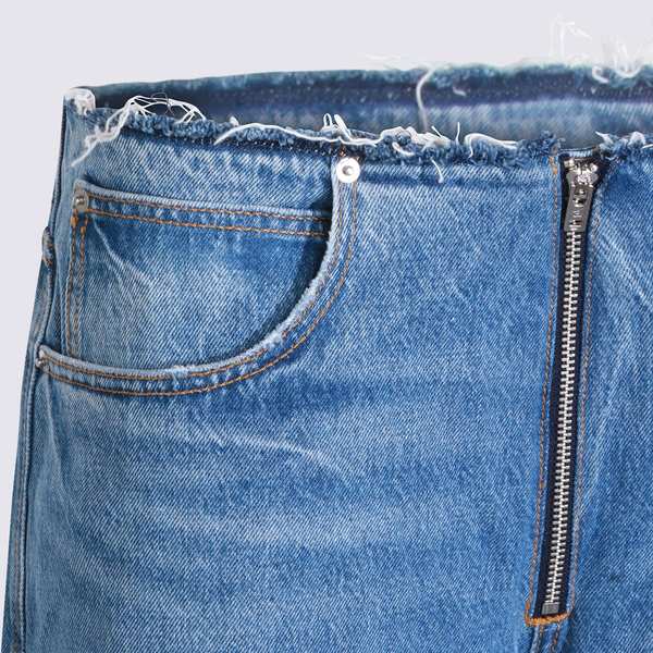 ALEXANDER WANG Vintage Marbled Blue Cotton Jeans - Vintage Marbled Blue