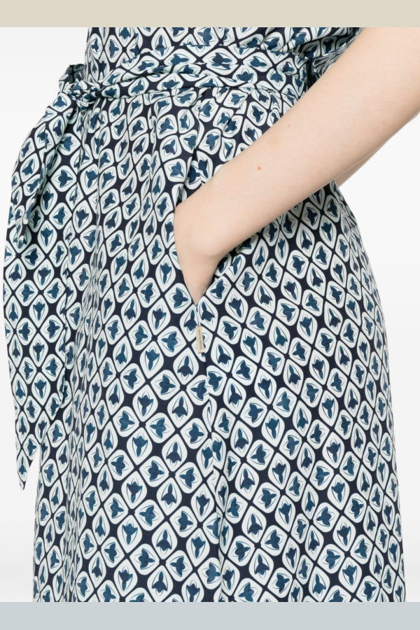 Woolrich Cotton Blend Chemisier Dress - Blue