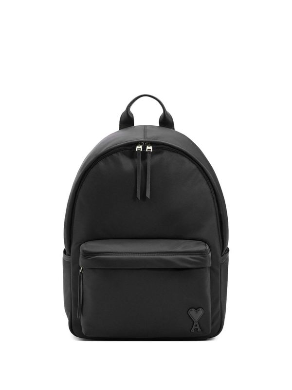 Ami Alexandre Mattiussi Nylon Backpack - Black Ami Alexandre Mattiussi Nylon Backpack - Black