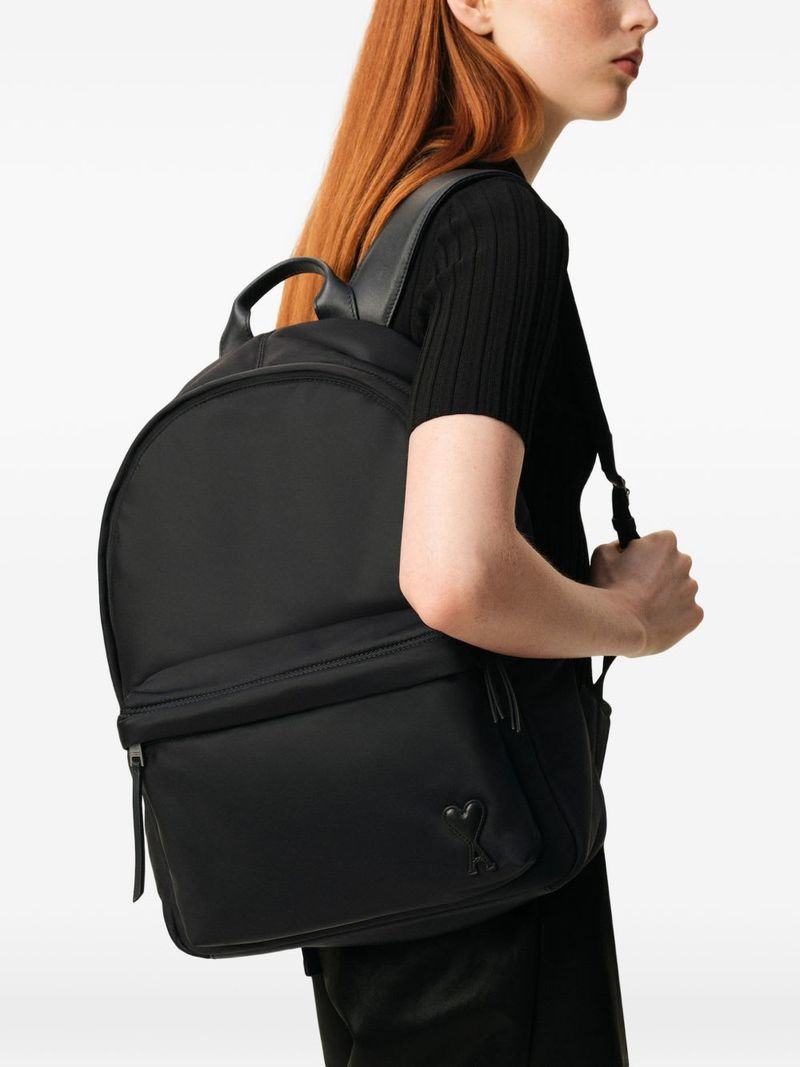 Ami Alexandre Mattiussi Nylon Backpack - Black