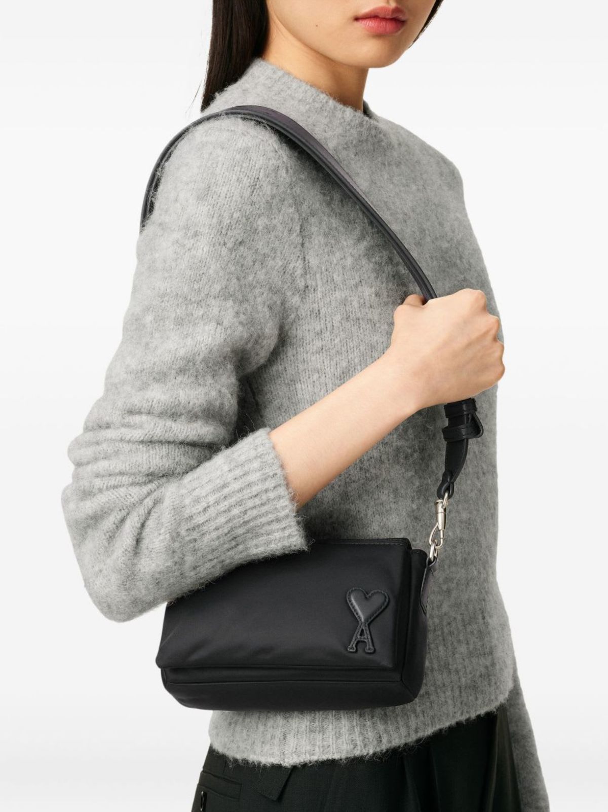 Ami Alexandre Mattiussi Marcel Crossbody Bag - Black - Image 2 of 5