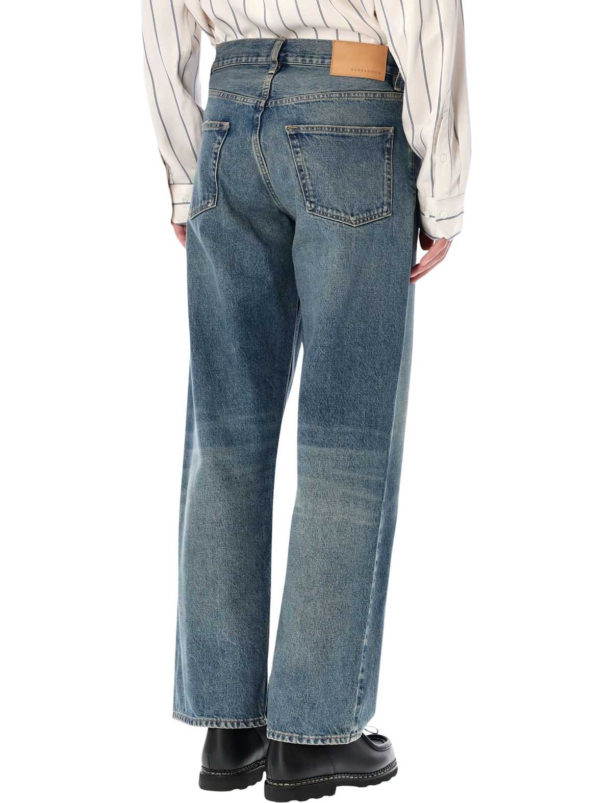 Sunflower Loose Fit Organic Cotton Jeans - Dark Blue Vintage - Image 2 of 3