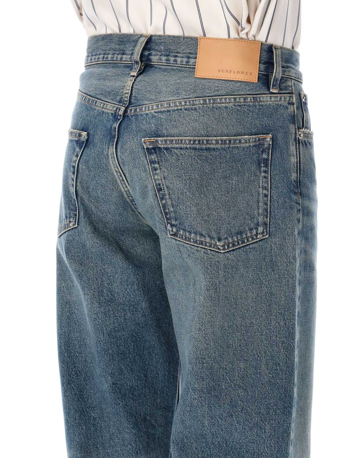 Sunflower Loose Fit Organic Cotton Jeans - Dark Blue Vintage - Image 3 of 3