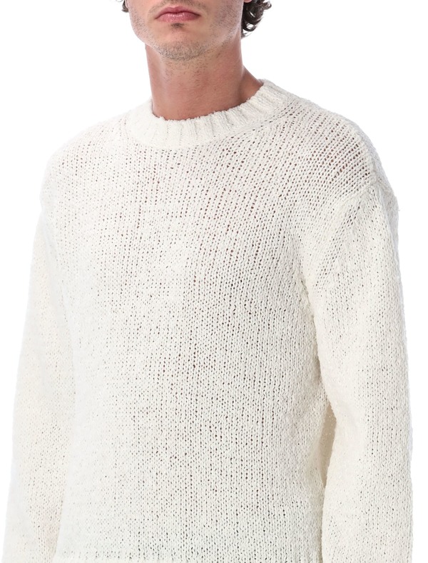 Sunflower Frederik Organic Cotton Crewneck Sweater - White