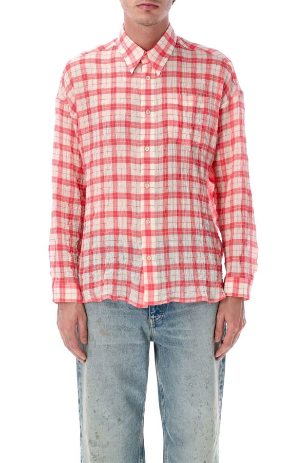 Sunflower Stable Loose-fit Shirt - Pink Check